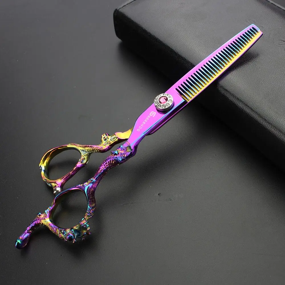 Япония Sharonds ножницы для волос Профессиональные Парикмахерские ножницы парикмахер Ножницы Для Стрижки Волос 6,0 дюймов Высокое качество Истончение - Цвет: thinning scissors