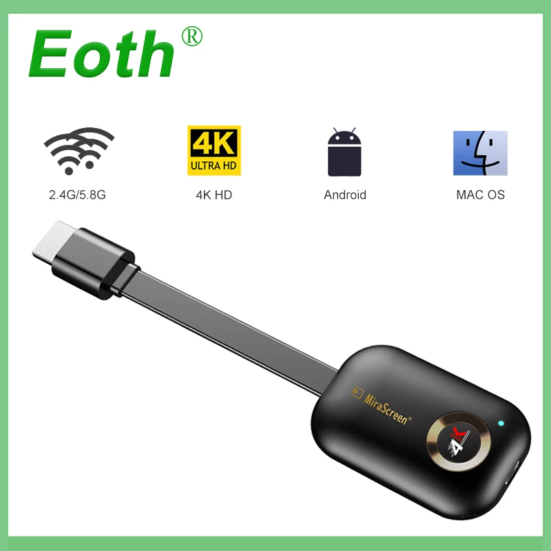 

Mirascreen G9 Plus 2.4G 5G 4K Wireless HDMI Android tv stick Miracast Airplay Receiver Wifi Dongle mirror Screen streamer cast
