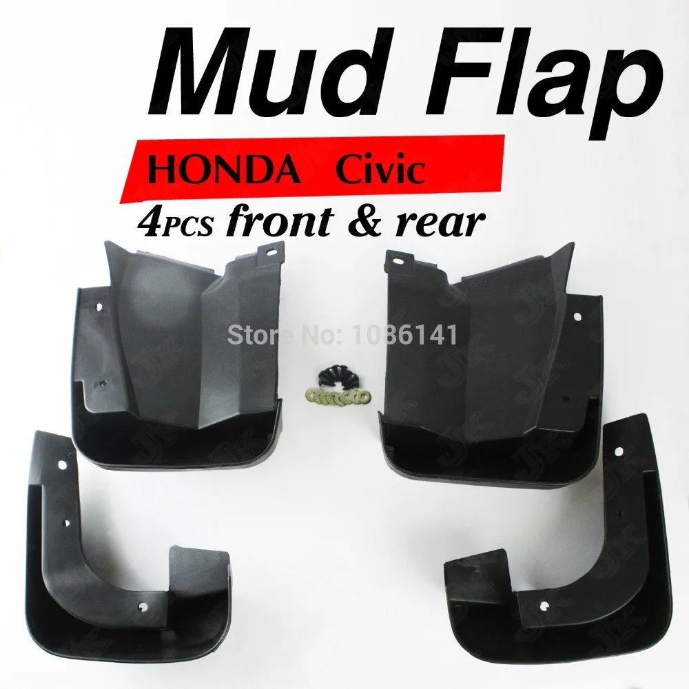 Car Accessories FIT FOR CIVIC 2012 2013 2014 Rear & Front MUD FLAPS