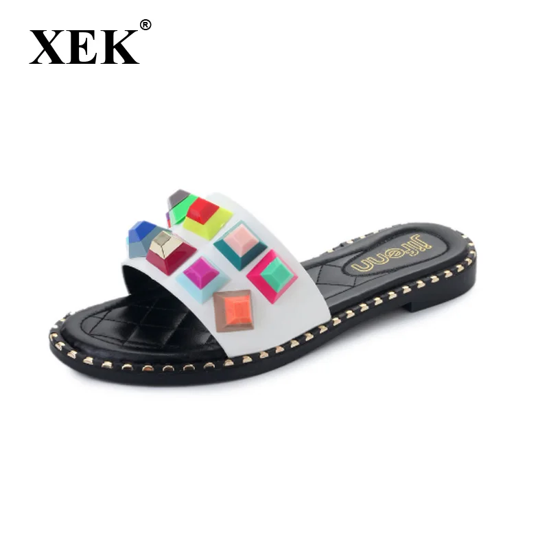colorful mules shoes
