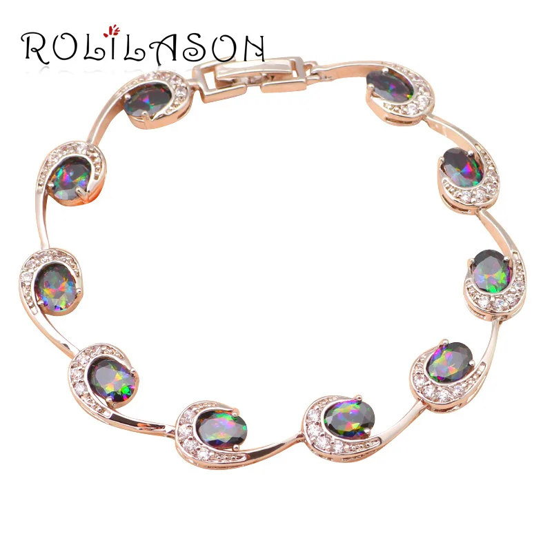 So shining Mystic Charm bracelets for women New Brand design Australia Zirconia Silver Plated