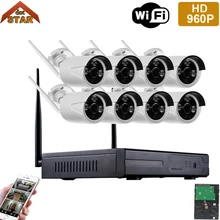 Stardot 8ch 960 P CCTV Беспроводной Системы Скрытого видеонаблюдения NVR комплект 1.3mp Открытый Пуля безопасности Камера Системы ИК Ночное видение комплект видеонаблюдения