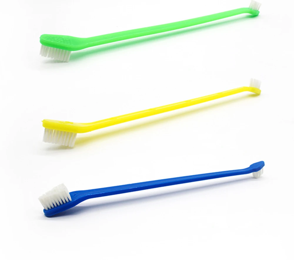 

1000pcs/lot Pet Toothbrush Lovely Grooming Dual End Pet Dog Puppy Cat Small Animals Toothbrush