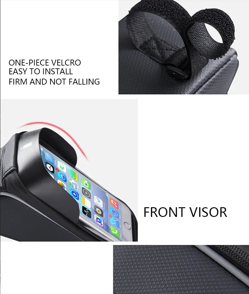 Mountain Bike Phone Holder 6.0 inch Waterproof Smart Mobile Cell Phone Mount Bracket Bicycle Handlebar GPS Stand Phone Holder