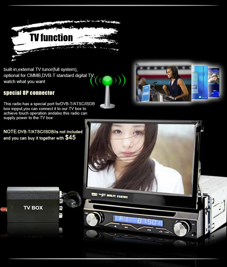 Best 7" Touch Screen 1 Din Car DVD Single Din Car Radio One Din Car GPS Car Recorder Input & Motorized Screen Detachable Front Panel 8 Best 7" Touch Screen 1 Din Car DVD Single Din Car Radio One Din Car GPS Car Recorder Input & Motorized Screen Detachable Front Panel 8