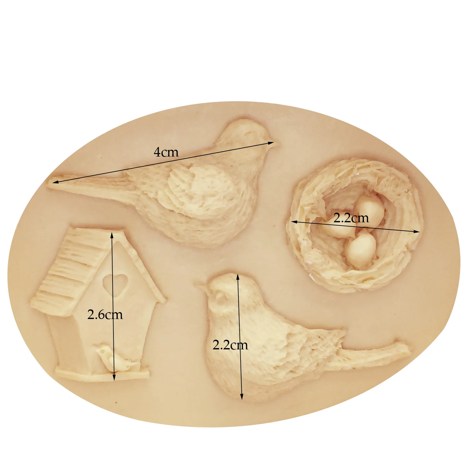 M0556 Птичье гнездо и домик для птиц, силиконовая форма для украшения торта, инструменты для помадки, 3D форма для торта