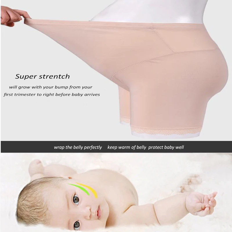 Maternity panties High Waist Security pants prevent wardrobe malfunction Belly care intimates Pregnant underwear Safety pants