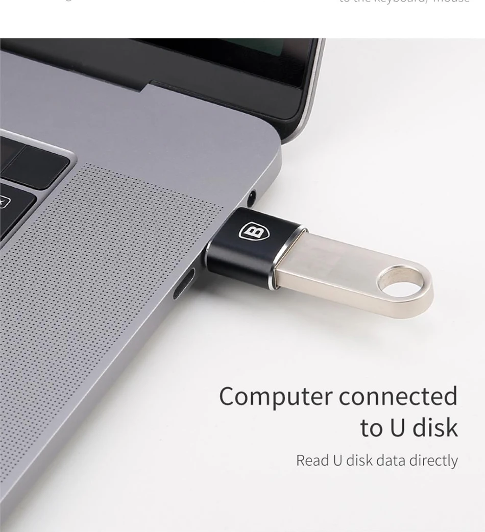 Baseus OTG адаптер usb type C Мужской к Micro USB Женский конвертер Быстрая зарядка передачи данных адаптер для Macbook type C разъем