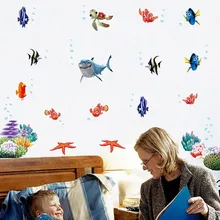 nemo fish cartoon wall sticker for shower tile stickers in the bathroom for children kids baby on bath