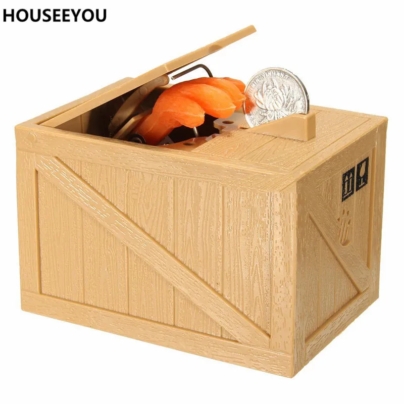 

Money Boxes Moneybox Piggy Bank Coin Safe Cartoon Electric Greedy Hand Money Stealing Paw Creative Best Gift for Child Baby Kid