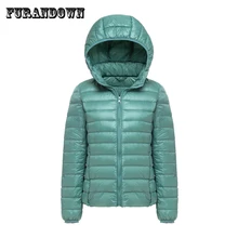 autumn winter down jackets for women Brand designer Hooded Coat Ultra Light Duck Down Jacket
