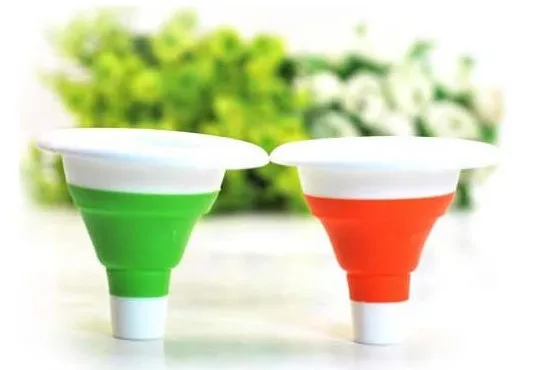 

Affordable Promotion ! Mini Portable Collapsible Gel Retractable Funnel Hopper for Kitchen Home Garden