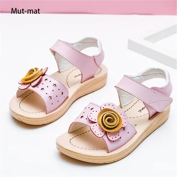 

Girls Sandals 2019 Summer Child Big Child Baby Little girl Genuine Leather Student Princess Shoes girl sandals