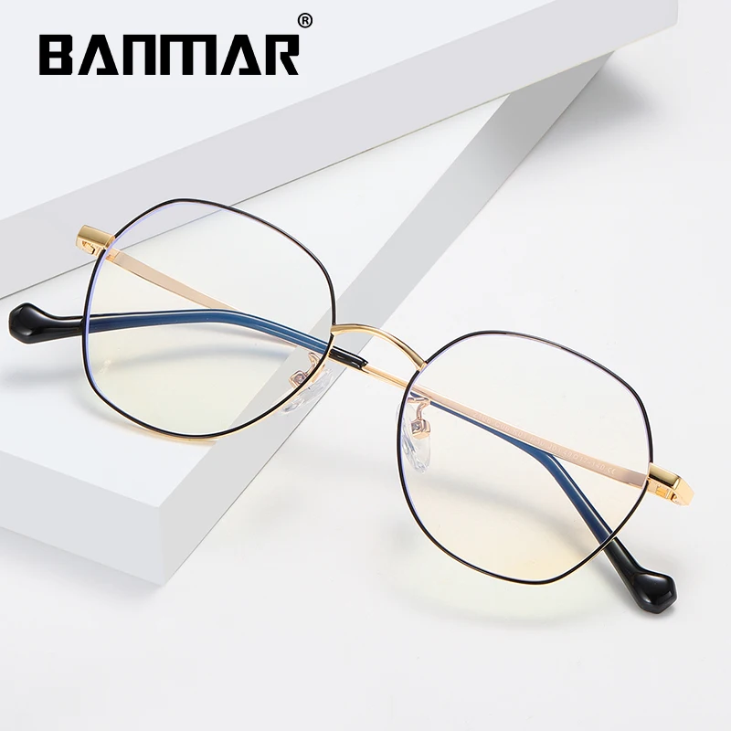 BANMAR модные круглые очки против голубого излучения мужские компьютерные очки женские ретро синий светильник блокирующая оптическая оправа очки A2106