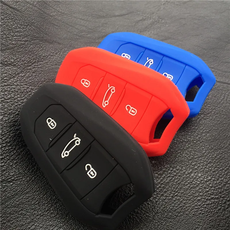4 цвета силиконовых Ключи чехол держатель для Peugeot 508 301 2008 3008 4008 407 408 citroen c5 c6 C4L
