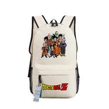 Japanese Anime Dragon Ball Z Canvas Bag Backpack Goku Super Saiyan Student School Bag For Teenagers Boys Girls Travel Laptop Bag dragon ball z sun goku super mario boy girl cartoon pencil case bag school pouches children student pen bag kids purse wallet