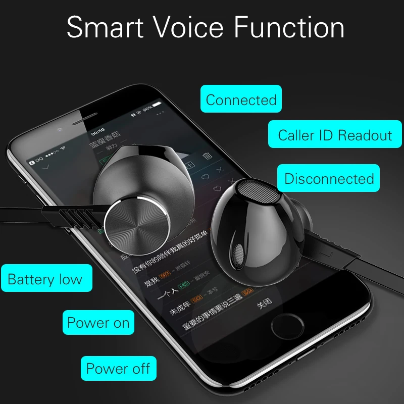 Langsdom беспроводные Bluetooth наушники для телефона спортивные с металлическими