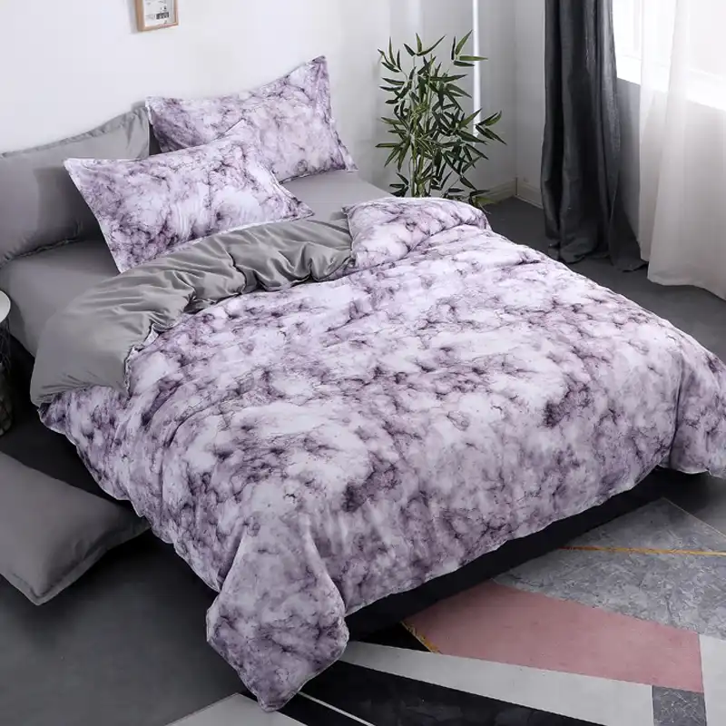 Good Quality Marble Pattern 3d Bedding Set Duvet Cover Bed Sheet