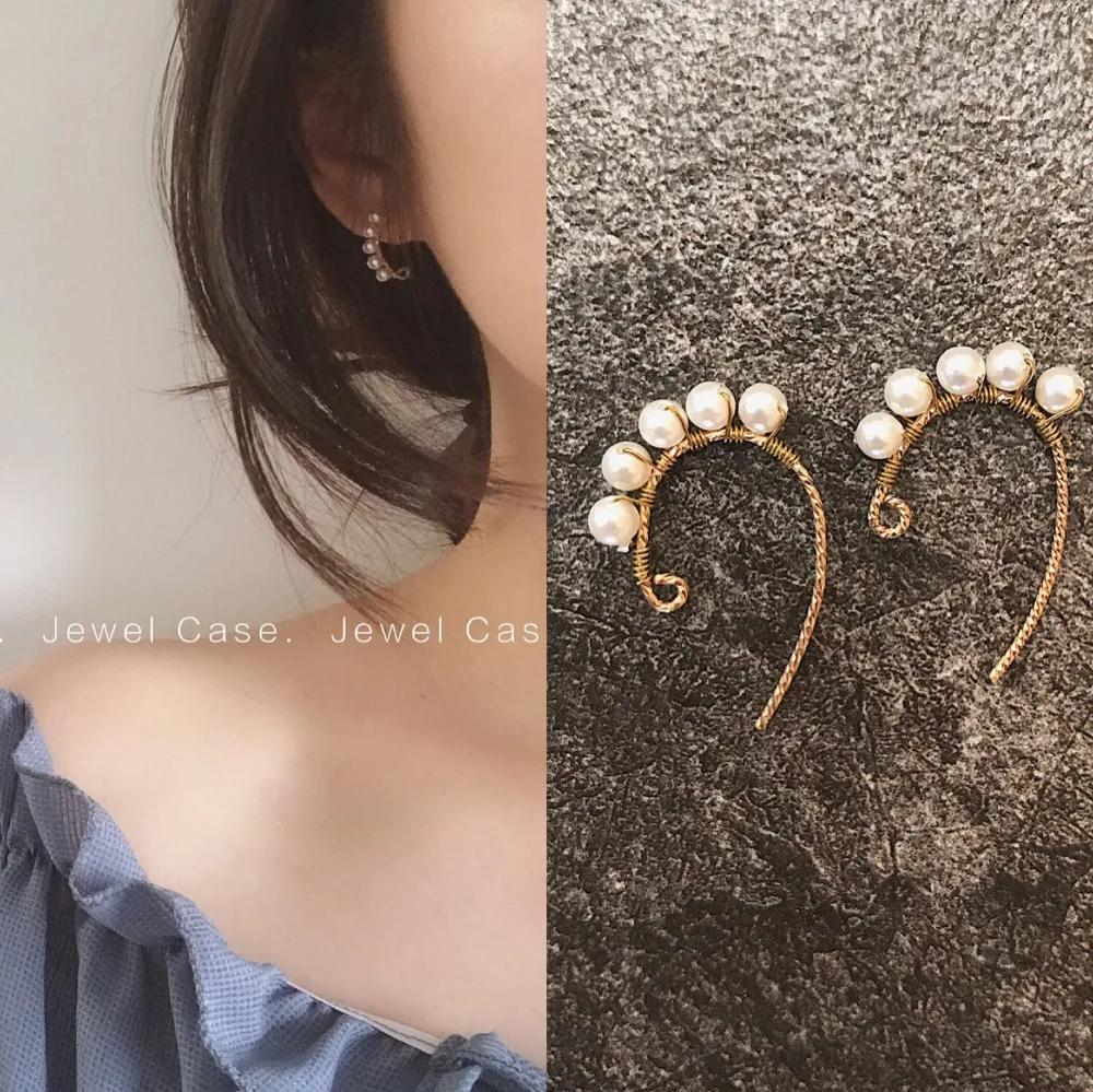 

1PAIR Authentic Real 100% 925 Sterling Silver fine Jewelry Handmade Pearl Stud Earrings Gtle2594