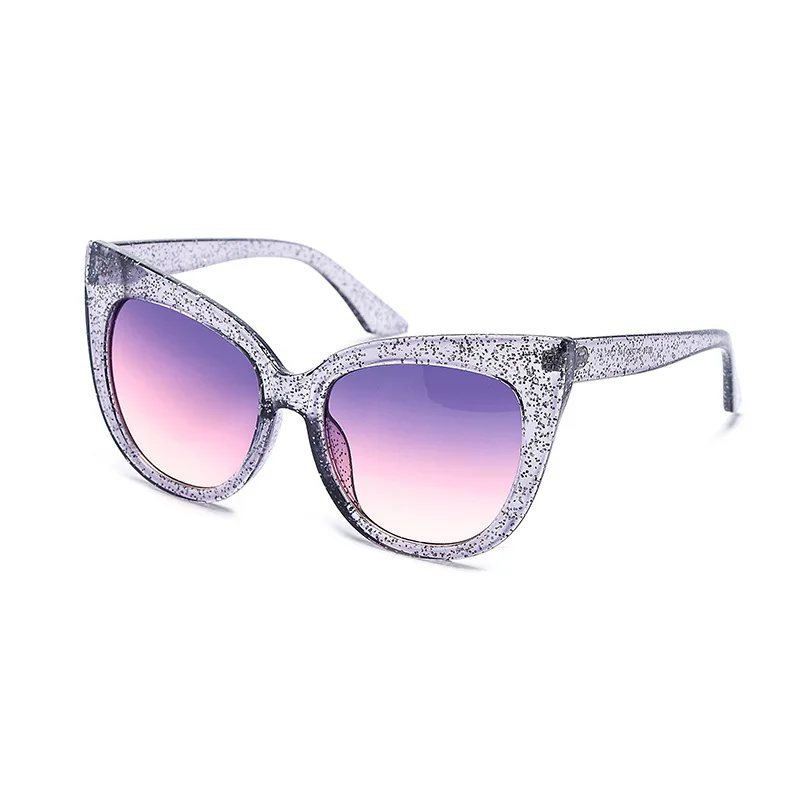MINCL/ новые конфеты Цвета Для женщин солнцезащитные очки Cat модные Для мужчин блестящий прозрачный красный желтый и зеленый цвета фиолетовый очки UV400 NX - Цвет линз: purple pink