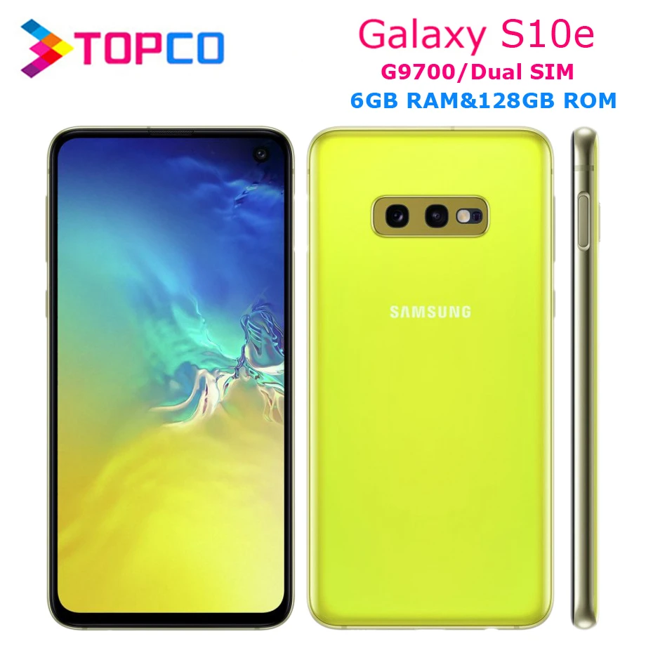 Samsung Galaxy S10e G9700 разблокированный LTE Android мобильный телефон Dual Sim Qualcomm Восьмиядерный 5," 16 МП* 12 МП 6 Гб ram NFC