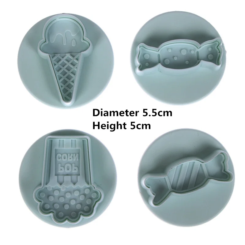 4 шт./компл. пищевого класса пластиковые печенье ножи, выпечка Кондитерские инструменты Шоколадный торт тиснение формы мульти-формы