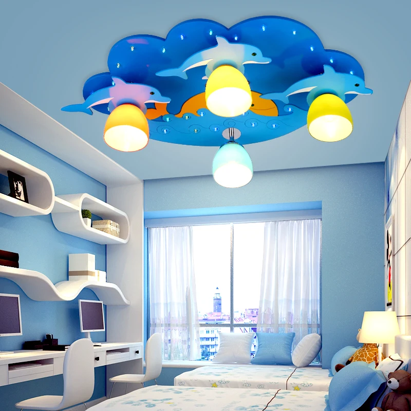 

Modern lovely cartoon children dolphin Ceiling Lights LED Plafonnier LED ceiling Lamps For bedroom study theme room hotel room