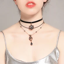 Уникальный дизайн, брендовые ювелирные изделия, Конвертируемые чокеры из искусственной кожи, женские хрустальные подвески цепи колье, винтажные аксессуары