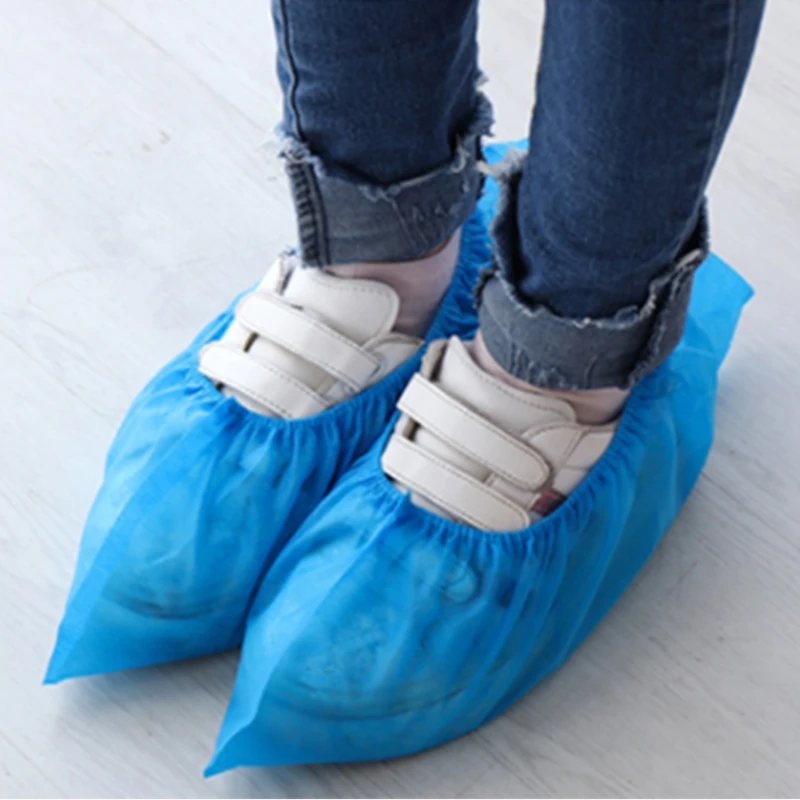THINKTHENDO 100 шт ботинок обувь скатерть одноразовая обувь медицинский коврик для помещения синий нетканый Тканевая обувь