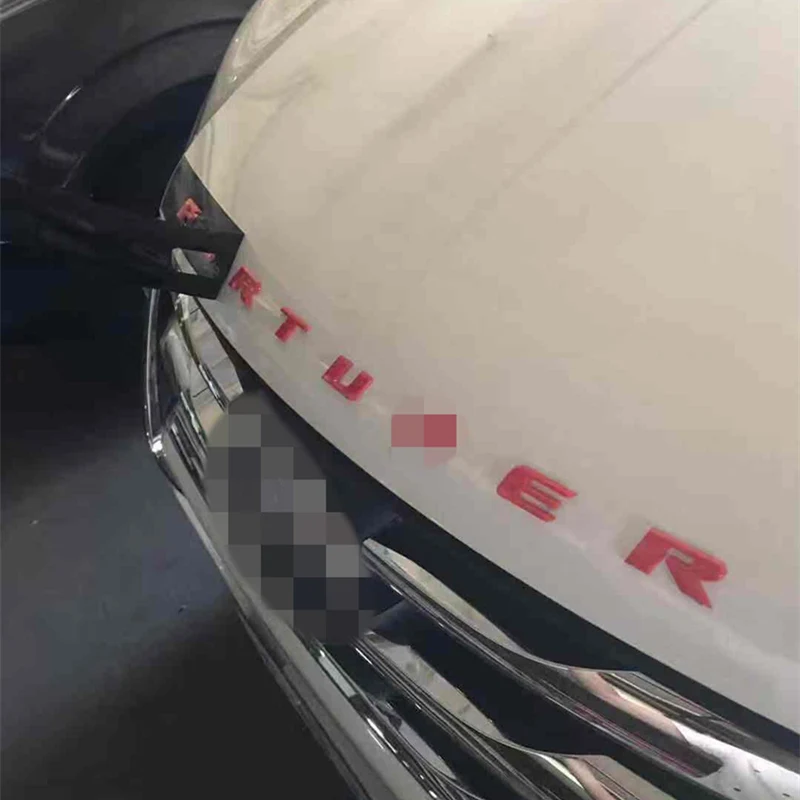 DIY Автомобиль 3D текст для Fortuner нержавеющей фиксированные буквы капот эмблема хром логотип значок стикер VIP для Toyota Fortuner - Цвет: Fortuner red