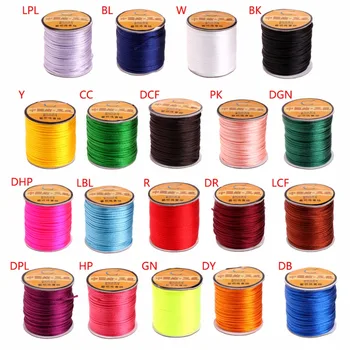 

JAVRICK Colorful 2mm Chinese Knot Braided Cord Nylon Bracelets Necklaces Macrame Rattail Satin Thread New