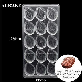 

Leaves Chocolate Mold Polycarbonate Homemade Candy Dessert Form Baking Pastry Tools for Baker Party Bakeware Mould Tray Plastic