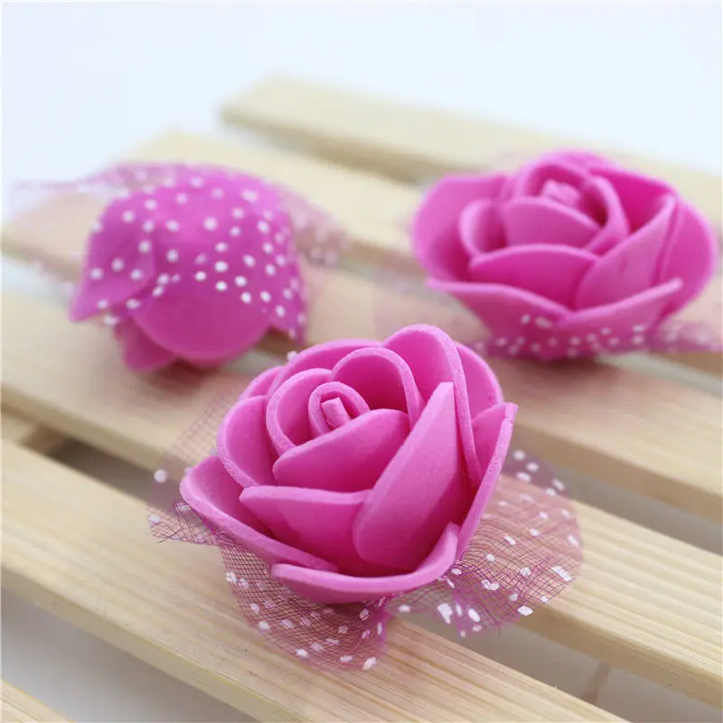 30 шт./лот 3 см пузырь стиль розы головы цветка материалы для венков цветок для украшения букет Свадебный грудь