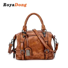 RoyaDong, новинка, женская сумка из искусственной кожи, вместительная, винтажная, с кисточками, на плечо, для женщин, с пряжкой на ремне, для покупок