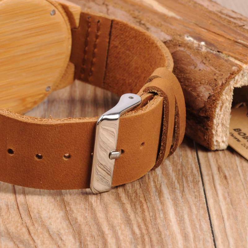 BOBO BIRD WF17L18 Retro Grain Dial Face Bamboo Wooden Watches Wood Watches for Men Women