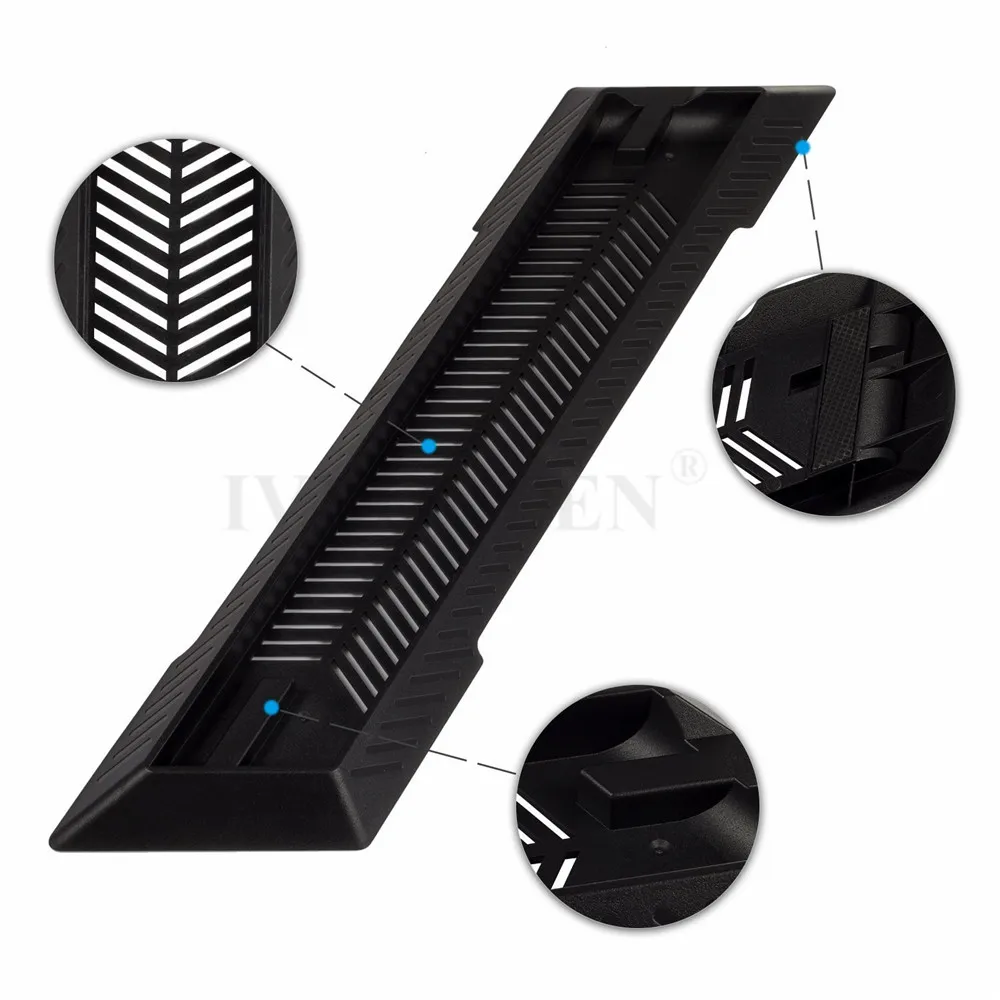 IVYUEEN анти-скольжения вертикальная стойка крепление держатель для sony Игровые приставки 4 PS4 Slim консоли протектор-черный/белый цвет