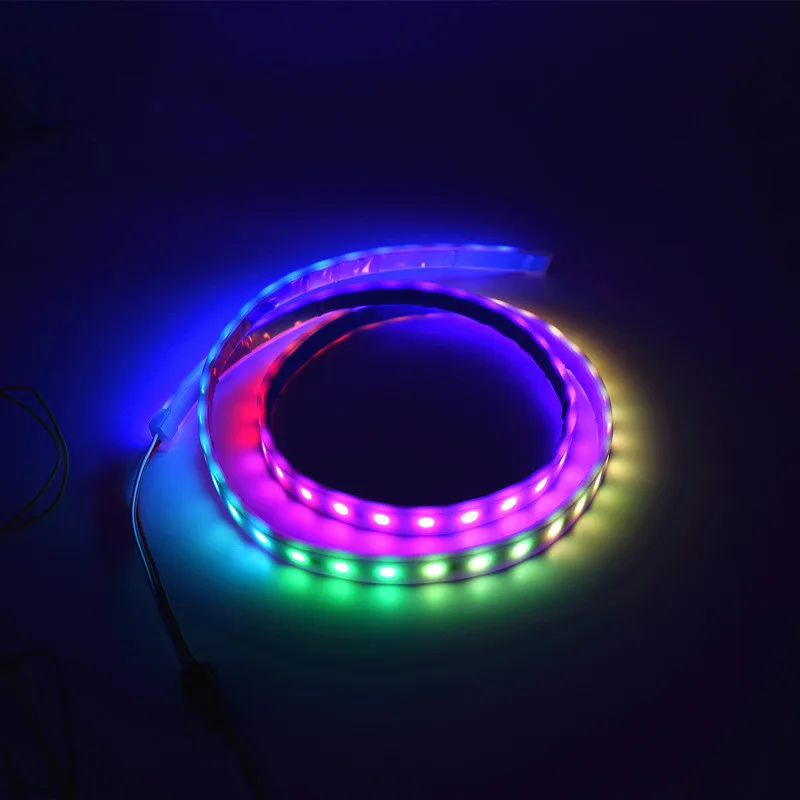 1set 120cm RGB LED Strip Lighting Rear Trunk Tail Light RGB Dynamic Streamer Brake Turn Signal Leds Warning Lights Car Styling 15