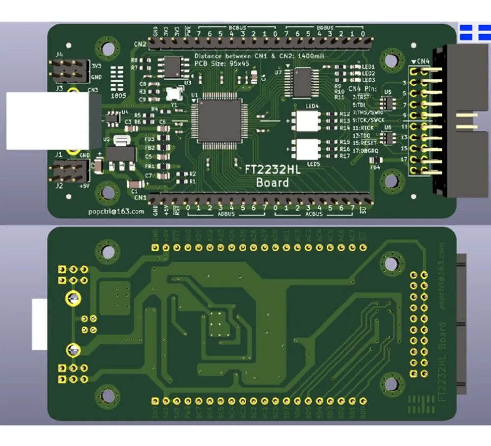 Макетная плата FT2232HL FT2232H USB порт с поддержкой JTAG openOCD|Аксессуары для