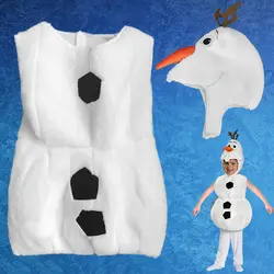 Детский костюм Олафа на Хэллоуин для малышей, вечерние праздничное платье с героями мультфильмов, рождественским снеговиком