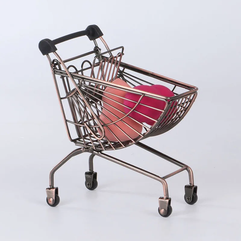Fan-shaped Mini Supermarket Shopping Cart Children's Trolley Of European-Style Exquisite Gifts For Home Decorations