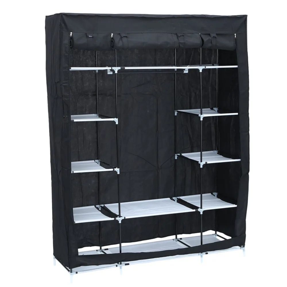 

Modern Household 3 Column 5 Layers Wardrobe Closet DIY Non-Woven Fabric Portable Folding Storage Combination Cabinet