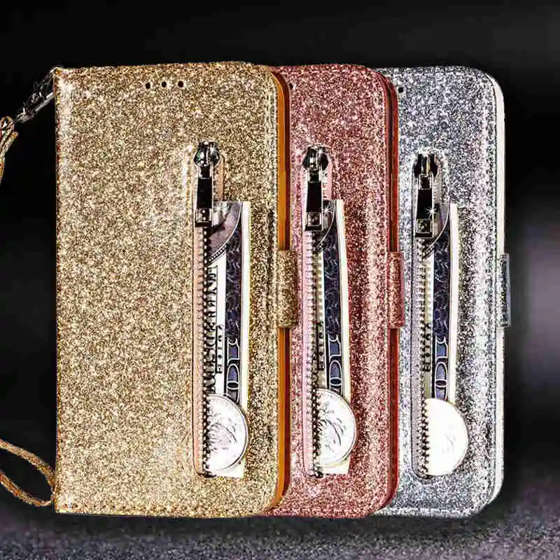 

Glitter Leather Case For Samsung Galaxy Note 10 Plus Case Cover Protector Coque For Samsung Note 10 Casing Fundas Wallet Bags