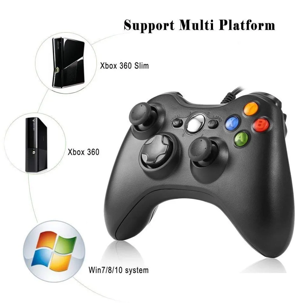 Проводной джойстик USB проводной геймпад игровой контроллер для microsoft Xbox для Slim 360 PC джойстик игровой контроллер для мальчика