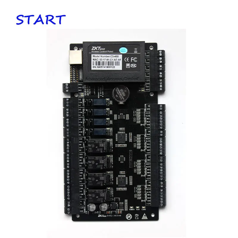

ZK C3-400 Tcp/Ip Rfid Access Control System Four door Security Access Controller IP-based Four Door Access Control Panel