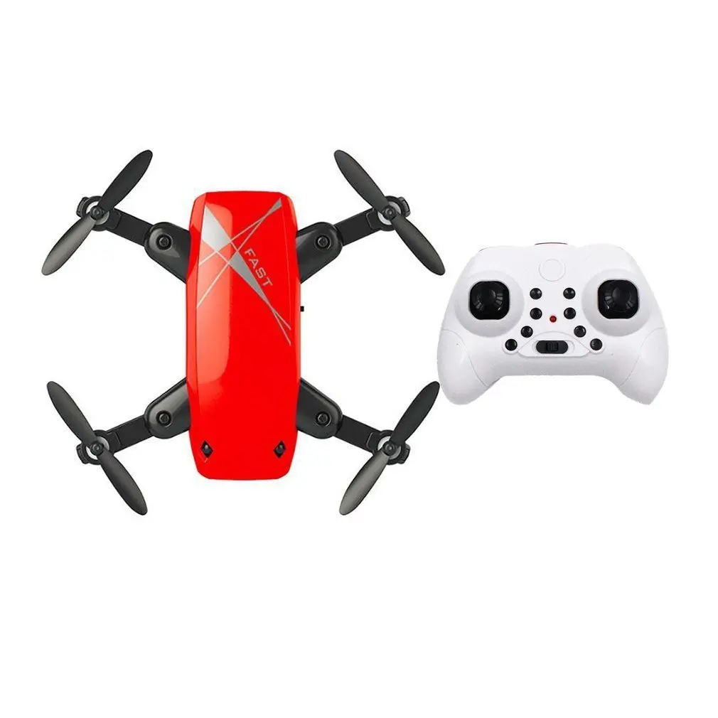 S9 Mini RC Drone 2.4G 4CH 6-Axis Foldable RTF Quadcopter Altitude Hold One-Key Return Helicopter Headless Aircraft - Цвет: red