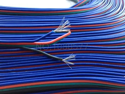 20 метров 4 булавки кабель 22awg силы РГБ, 4 булавки луженая медь пвх ...