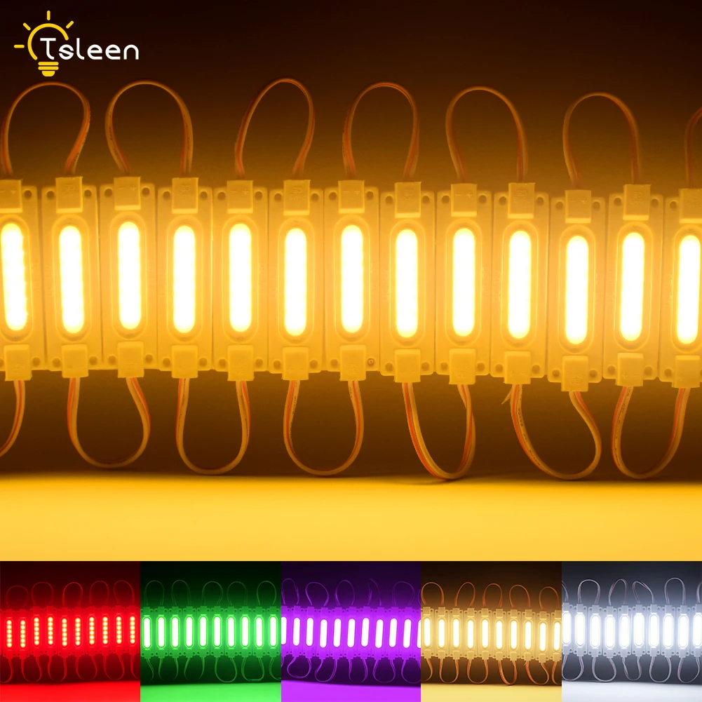 

High Quality Led Module Light COB 2W DC12V Advertising Background Light IP65 Waterproof US/EU/UK/AU Plug With Press Switch 20Led