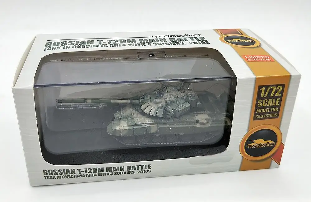 Русский T-72BM с 4 солдатами 1/72 без литья под давлением модель готового танка Модель сбора