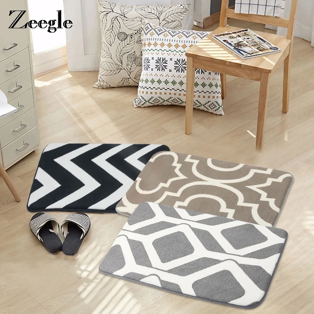 Zeegle Geometry Pattern Kitchen Floor Mats Bathroom Outdoor Zeegle Geometry Pattern Kitchen Floor Mats Bathroom Outdoor Water Absorb Rugs Bedroom Carpets Baby