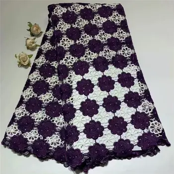 

France laces Fabric 2019 new design African Cord Laces Fabrics High Quality Nigerian Guipure Cord Lace Fabric For Wedding Dress